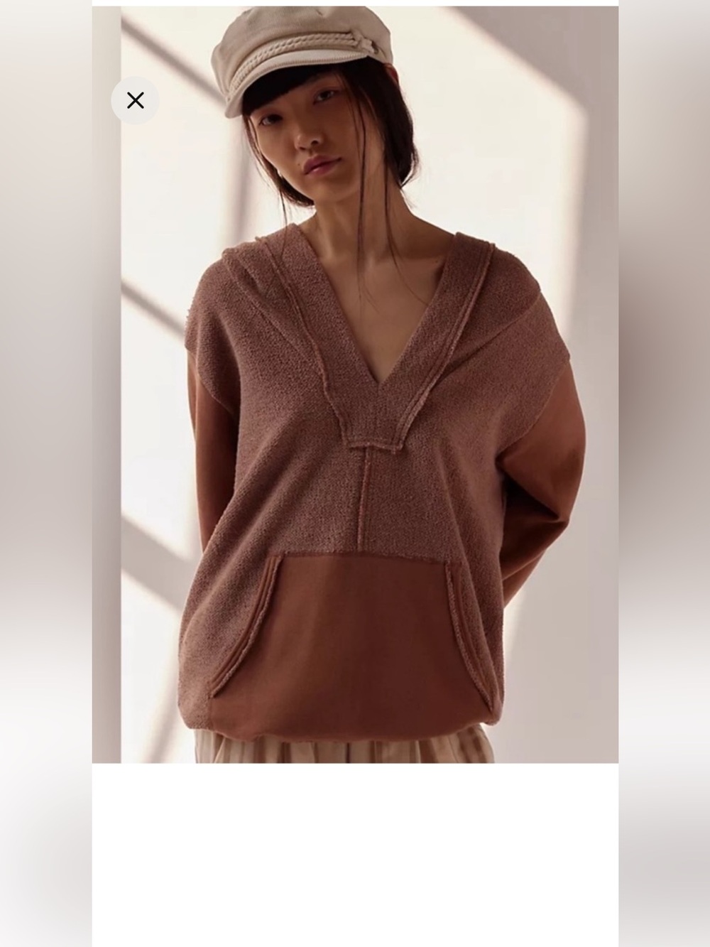 Free People Beach Ravin Hoodie with Kangaroo Pocket No Size Tag ptp 25 l 31